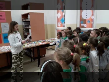 Зачленување на првачињата во Училишна библиотека - 1 18-12-2017 - слика 1